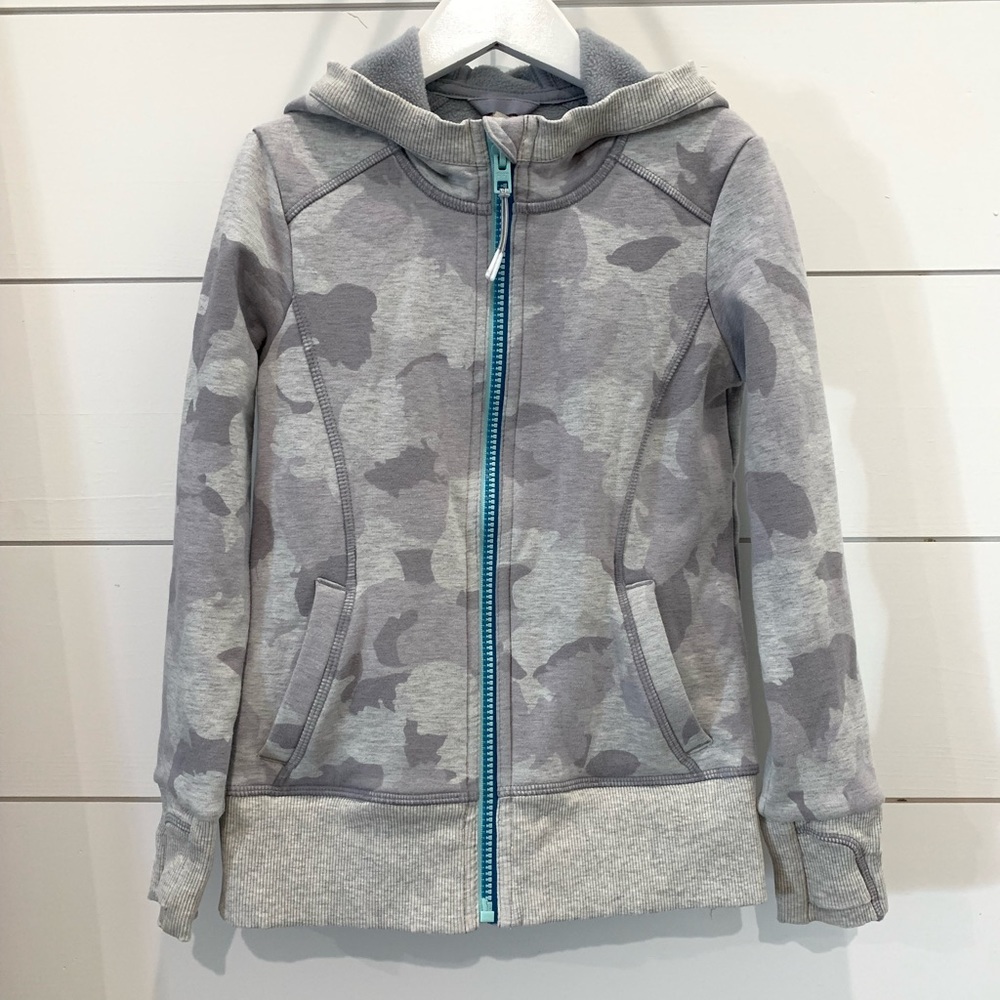 Athleta Girls Grey Camo Jacket